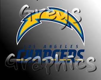 L A Chargers Primary Logo with Logotype Full Color - SVG - DXF - EPS - Vectors