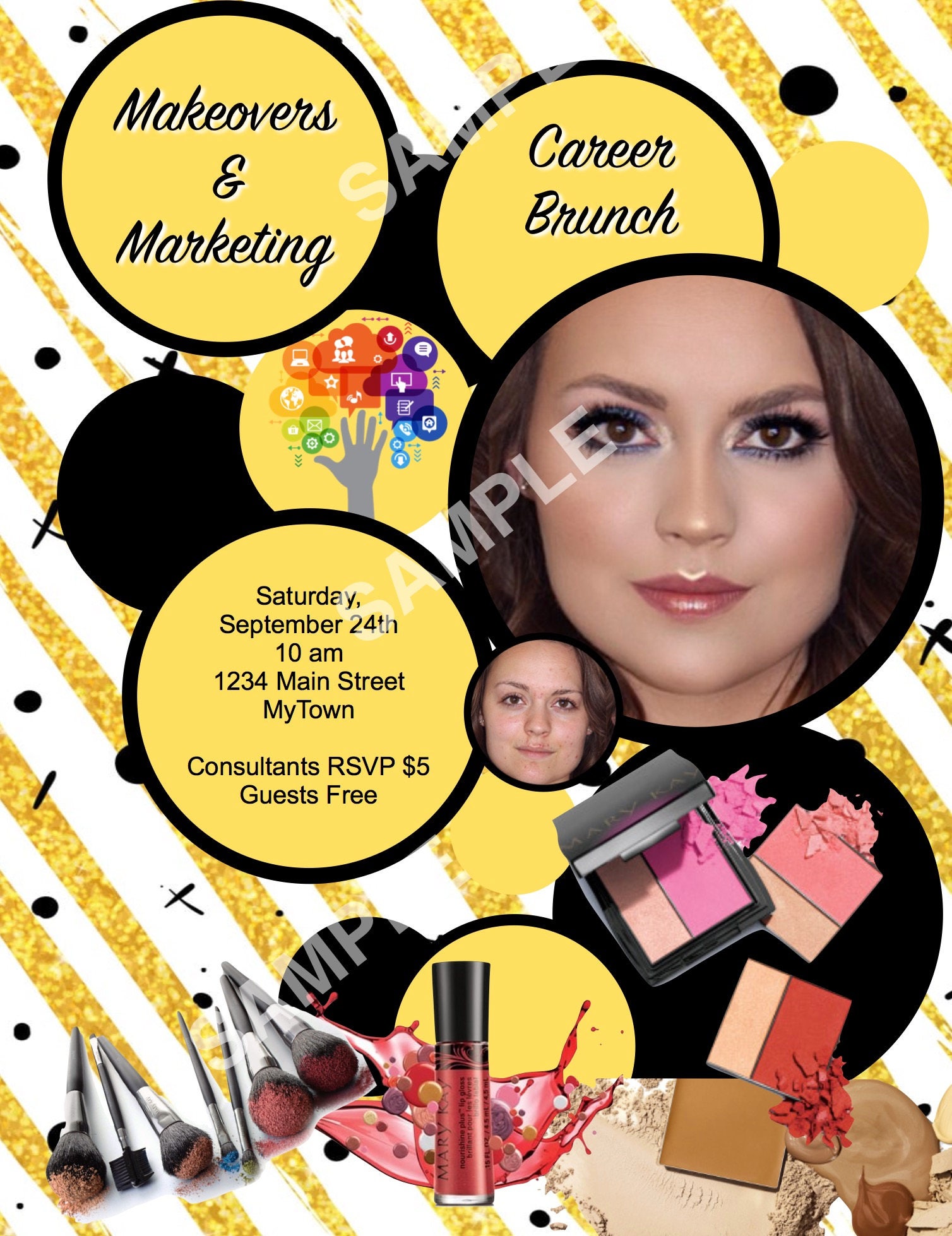 Makeovers and Marketing Event Flyer