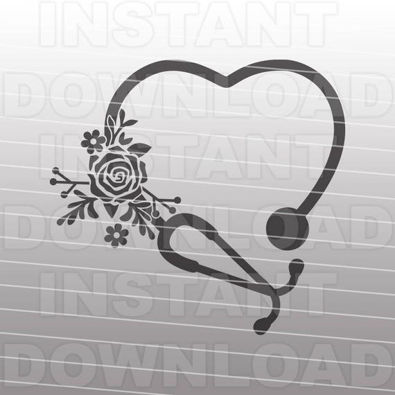 Download Floral Stethoscope SVG File,Nurse SVG,Nursing SVG -Commercial & Personal Use- Vector Art for ...