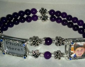 Silver Plated Instant Photo Bracelet, Beautiful bracelet where you add your own pictures