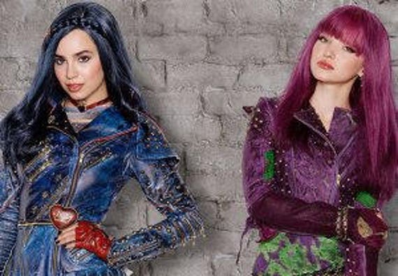 Custom Made Disney Descendants Both Evie and Mal costumes