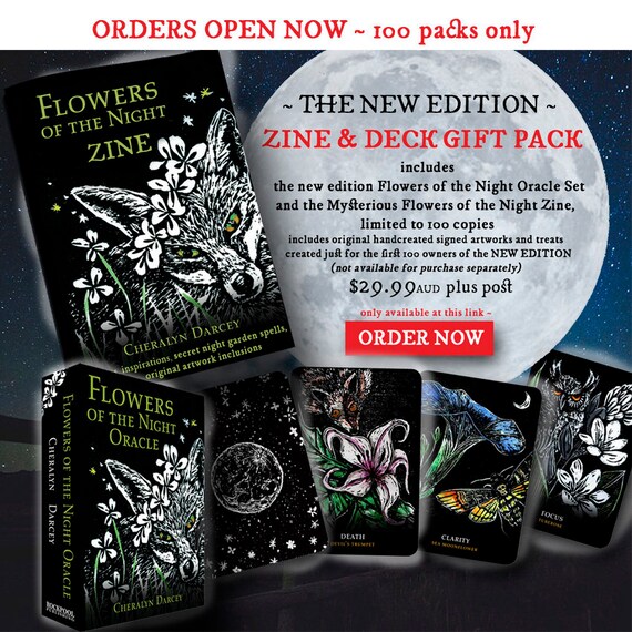 PRE ORDER Flowers of the Night Oracle Deck Gift Pack 2017 New Edition