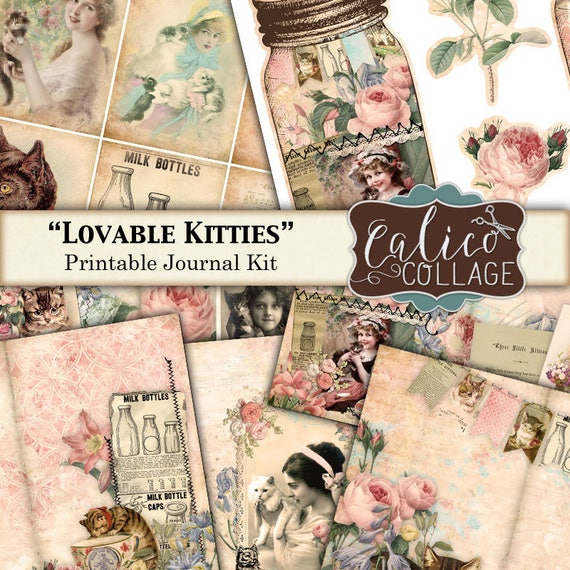 Printable Journal Kit Lovable Kitties