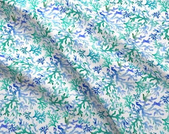 Coral fabric | Etsy