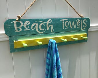 Beach Towel, Beach Towel Rack, Beach Towel Hooks, Beach Towel Holder, Pool Towel Rack, Pool Towel, Pool Towel Hooks, Pool Signs, Pool Decor