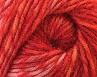 100 Gram Treisur Intrigue #913 Wool Mohair Blend Yarn Red Pink Orange 184 yards