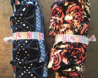 50 Elastic hair ties- You Pick Colors - one size- tall and curvy - display leggings FOE - 5/8 Fold over elastic ties
