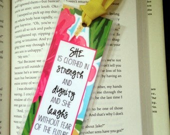 Proverbs 31 Laminated Bookmark // Gift for Book Lover // Religious Gift