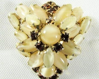 Vintage Juliana Brooch Pin D&E Flower Rhinestone Vintage Jewelry