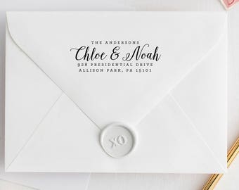 Self Inking Return Address Stamp, Calligraphy Address Stamp, Personalized Address Stamp, Wedding Stamp, Custom Address Stamp, Family Stamp