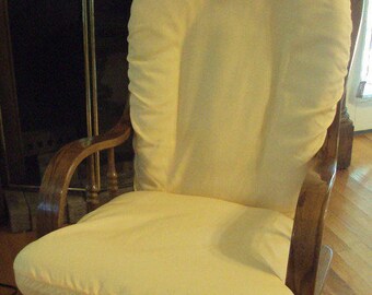 Yellow - Poly Cotton Blend -Glider Rocker SLIP COVER For Your Cushions - Family Room or Nursery