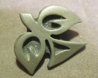Vintage Mid Century Modern "R. Tennesmed, Sweden", Pewter Scatter or Lapel Brooch Pin, Peace Dove. 30mm x 26mm, 1 Pc.