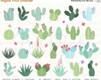 BACK TO SCHOOL Sale Cactus Clipart, Cactus Clip Art, Tribal Clipart, Tribal Clip Art, Succulent Clipart Clip Art - Commercial and Personal U