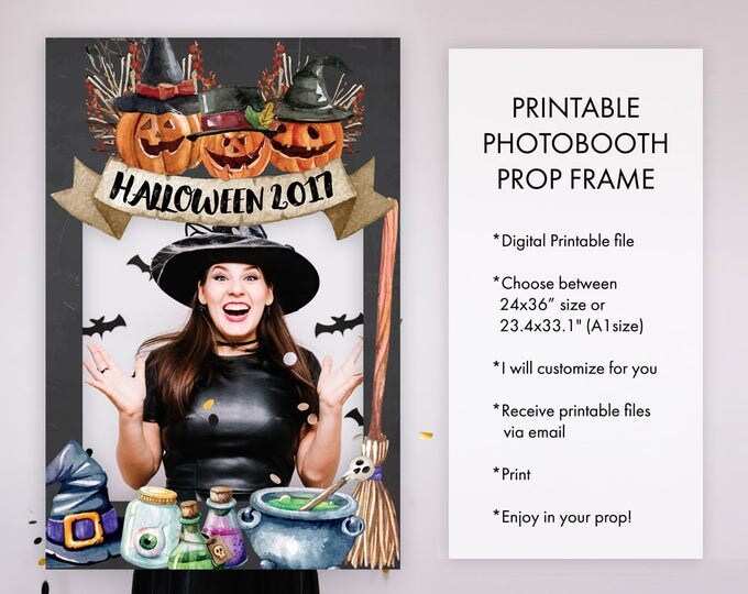 Halloween Party Photo Booth Prop Frame, Halloween Party Decor Photo Frame Props, Witches Party Prop Frame