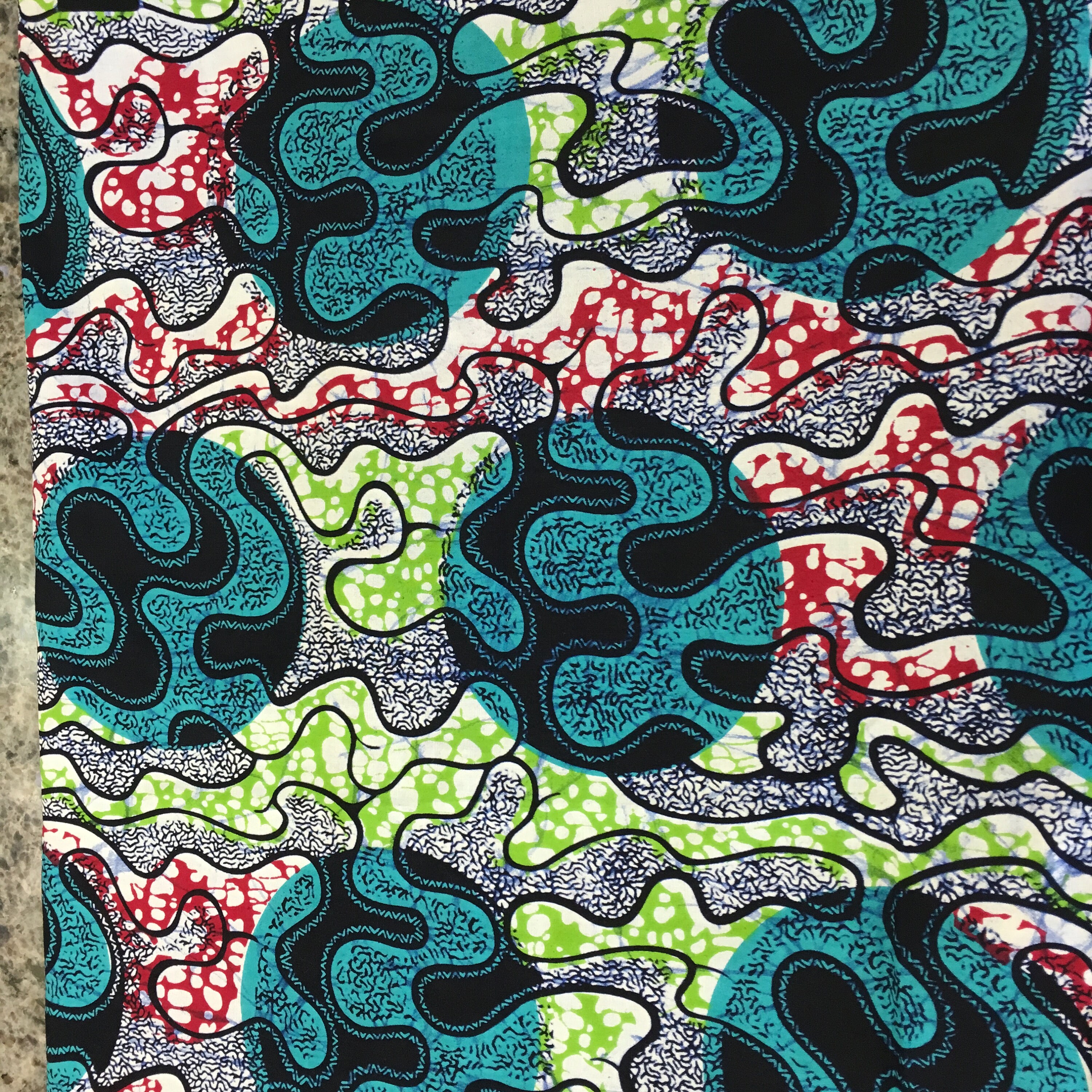 Vintage Nichem Real Wax African  Cotton Batik  Fabric  45 w