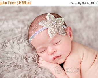 12% off Vintage headband, Baby headband, newborn headband, trim headband, adult headband, and photo prop amazing rhinestone flower headband