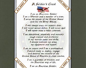 50 best ideas for coloring Army Soldiers Creed Printable
