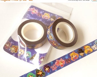 Sailor Moon Washi Tape. Kawaii Washi Tape. Anime Washi Tape. Planner Decoration. Paper Tape. Planner Supplies. Cute Washi Tape. Anime. 10M