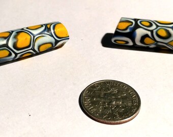Rare Vintage Venetian Millefiori Glass Tube African Trade Beads