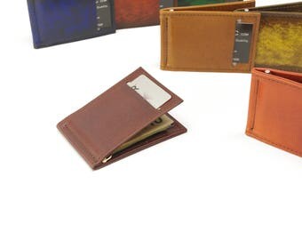 Leather Money Clip Card Wallet
