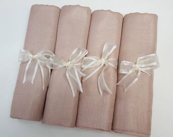 4 SET NUDE ( light beige) PASHMINA ShawlL. Nude Shawl. Bridesmaid gifts. Bridesmaid shawls. Pashmina Scarf. Wedding favor.