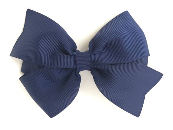 4 inch navy blue hair bow navy blue bow 4 inch bows navy