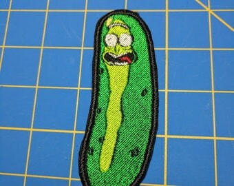 Pickle Rick embroidered patch