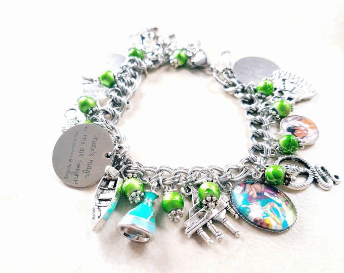 Tiana Message Quote Charm Bracelet CDK EXCLUSIVE Princess Frog Stainless steel Princess Silver charm bracelet Magic in the Air #2M113
