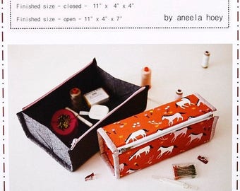Zip-Up Tray Pouch Sewing Pattern by Aneela Hoey Zipper Pattern Zipper Pouch Pattern Sewing Pattern Sewing Notion Sewing Pattern