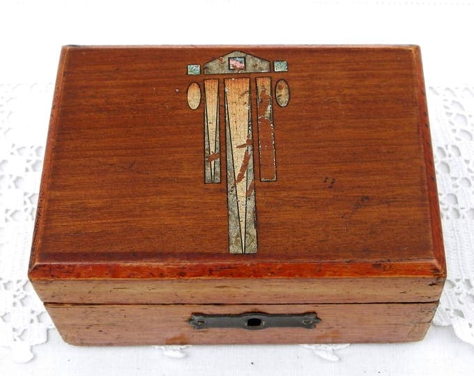 Small Antique Arts and Crafts French Wooden Money Box with Slot on the Side of the Lid , Art Nouveau, French Country Decor, Money Bank Small Antique Arts and Crafts French Wooden Money Box with Slot on the Side of the Lid , Art Nouveau, French Country Decor, Money Bank