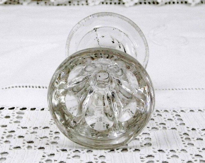 2 Antique French Deceptive Firing Glasses, French Shot Toasting Stem Glass from France, Bistro Man Cave Barware Decor, French Drinking