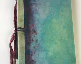 Black Paper Journal, Block Printed, Grungy Journal, Travel Journal, Junk Journal, Writing Journal, Unique Journal, Photo Album, Art Journal