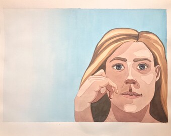 Self Portrait Watercolor Painting One of a Kind