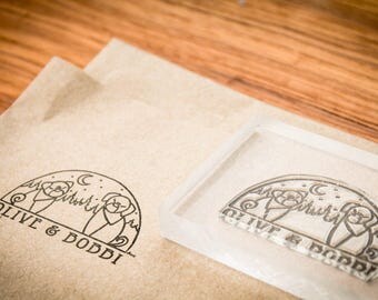 Custom Rubber Stamp - 2.5 Inches wide with proportional height