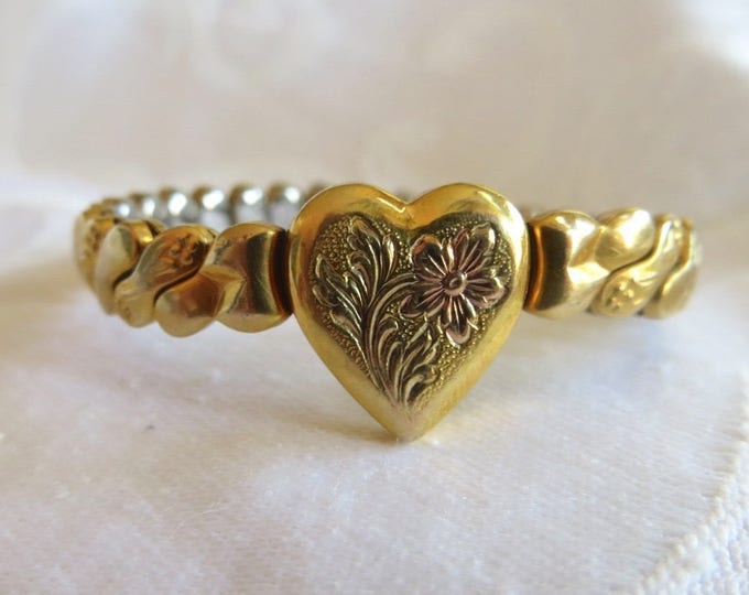 Gold Filled Baby Bracelet, Victorian Sweetheart Bracelet, Vintage Baby Jewelry, New Baby, Toddler Birthday