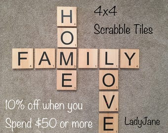 Scrabble Tiles/Wall Art 4x4