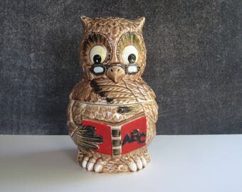 Wise Professor Owl Cookie Jar – Made in Japan