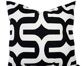 15% OFF SALE Two Black White Pillow Covers - Two Black and White Pillows 12x16 12x18 14x14 16x16 18x18 20x20 22x22 24x24 26x26 Pillow Covers
