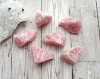 Large Raw Rose Quartz Pieces - Natural Rough Gemstone Specimen - Pink Quartz Rock