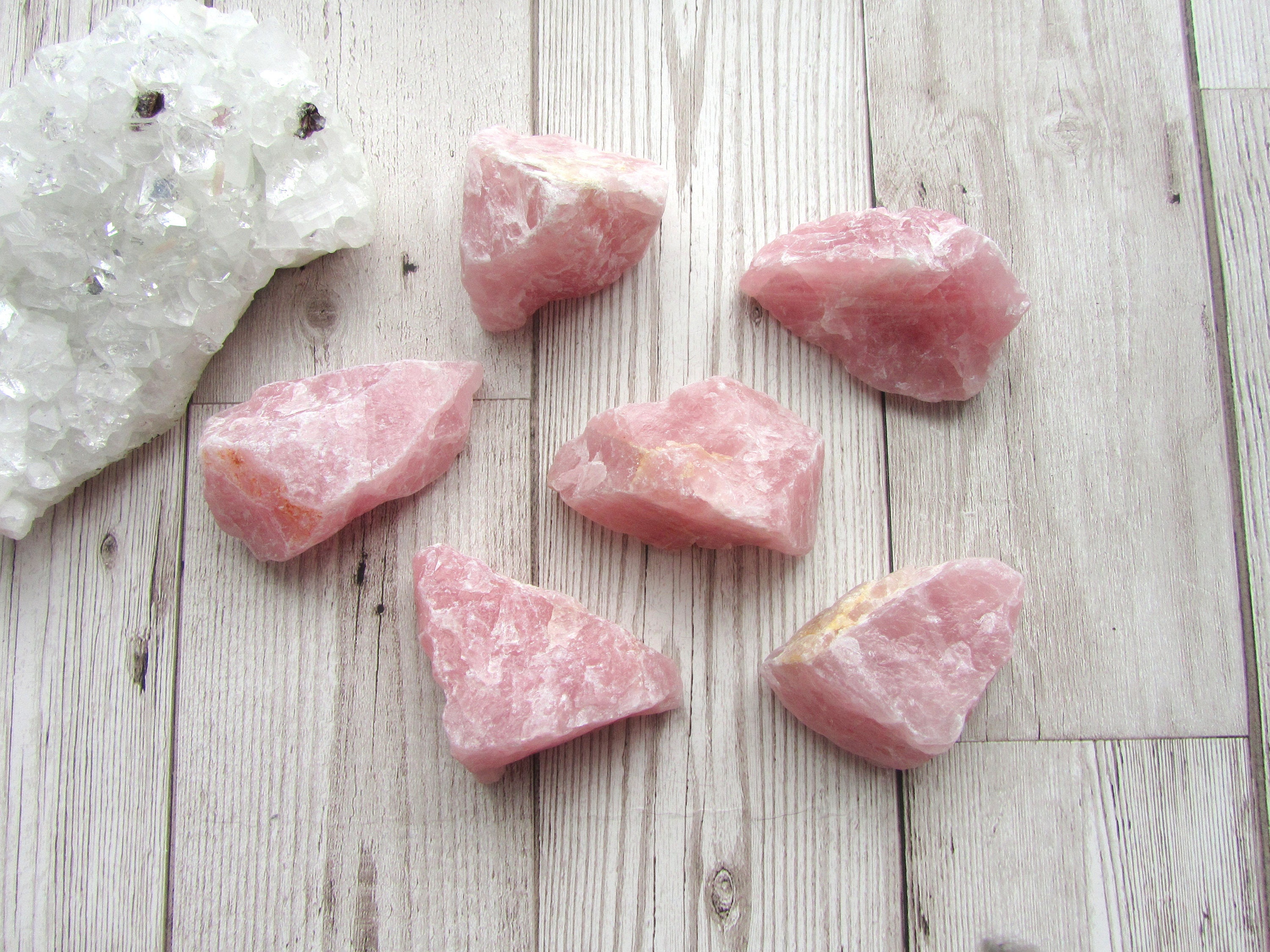 raw natural rose quartz