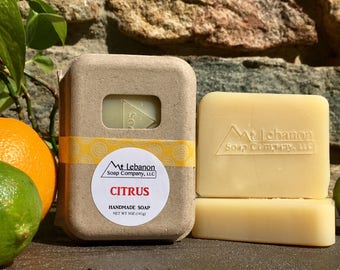 Citrus Soap - Vegan Soap - Lemon Soap - Bar Soap - Lime Soap - Grapefruit Soap - Cold Process Soap - Hostess Gift - Handmade Soap -