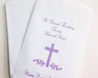 ON SALE Candy Buffet Favor Bags, Baptism, Christening, Gift Bags, Lolly Bags, Candy Bar Bags, Party Favor Bags