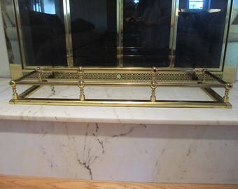 Fireplace Fender, Vintage Fireplace Fender, Brass Fireplace Fender, Fireplace Screens, Fireplaces, Fireplace Guard, Brass Fireplace Screens