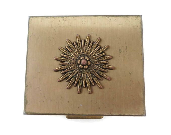 Vintage Petty Cash Compact - Women's Gold Tone Change Box, Collectors Compact, 1960s Coin Compact
