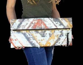 handpainted clutch,foldover clutch,foldover large clutch,painted handbag,handpainted canvas,handpainted envelope clutch,custom canvas clutch
