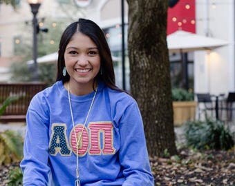 Custom America Greek Letter T-shirt, Longsleeve T-shirt or Sweatshirt! (can be made for any greek letters)