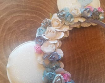 Cinderella inspired Minnie mouse ears. Large ears. Princess Disney accessories. Cinderella headband. Minnie mouse ears. White Minnie ears.