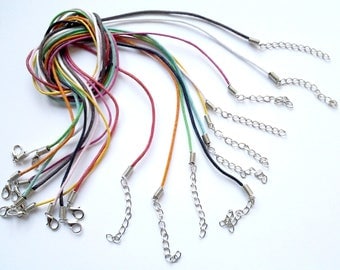X 10 cords cotton mix colors 43cm