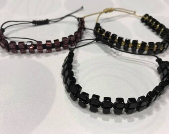 BEADED MACRAME BRACELETS