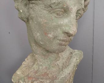 Naturally Weathered Garden Terracotta Bust